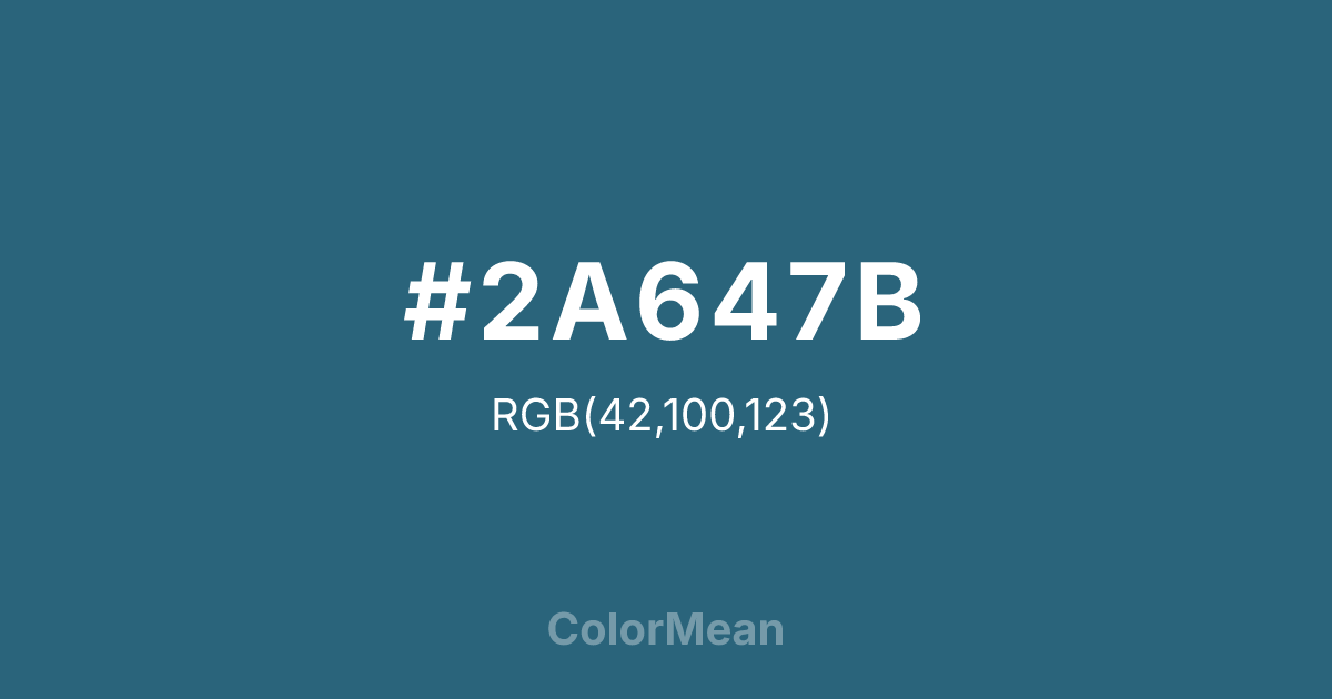 #2A647B color swatch