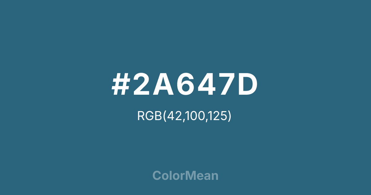 #2A647D color swatch