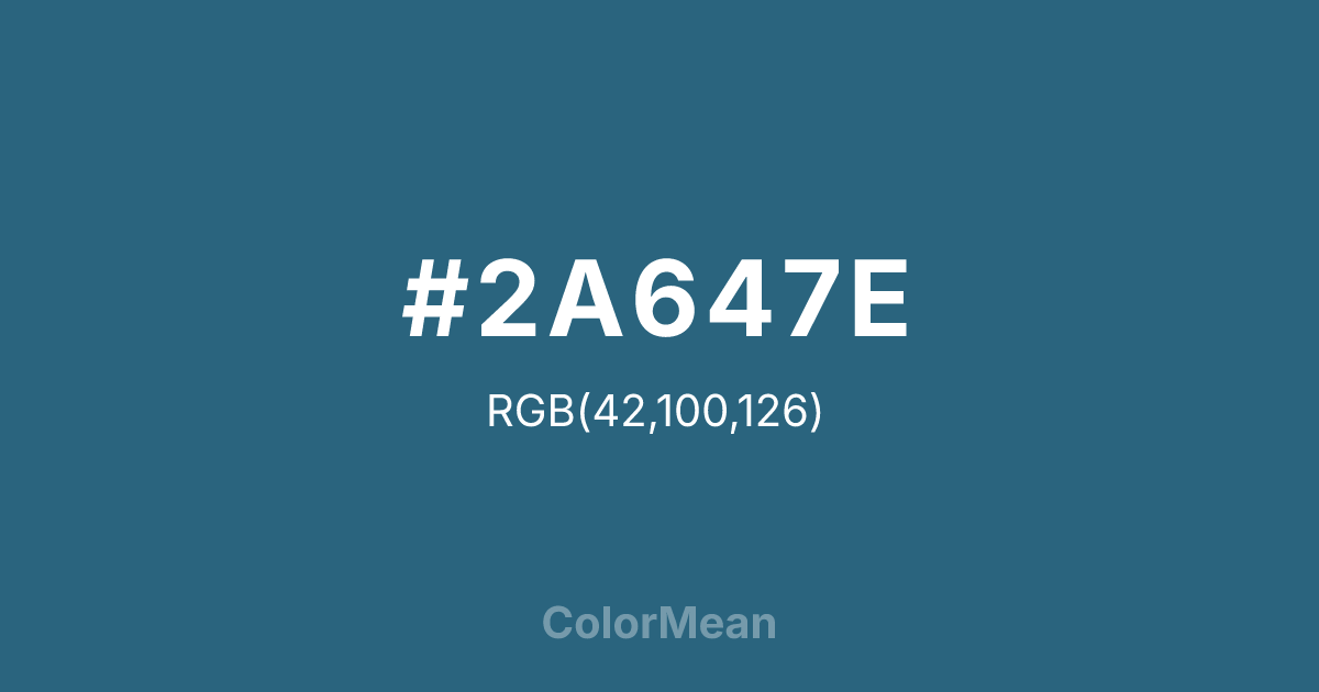 #2A647E color swatch