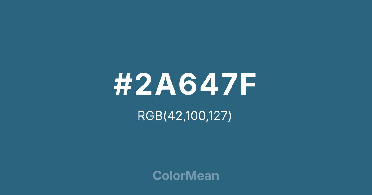 #2A647F color swatch
