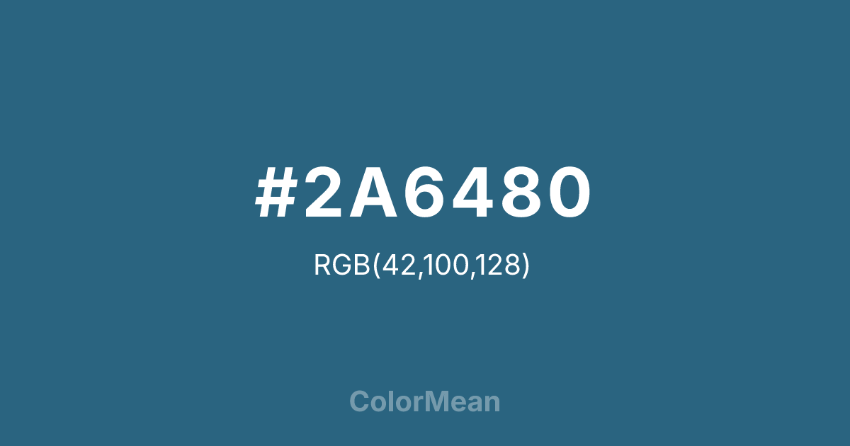 #2A6480 color swatch
