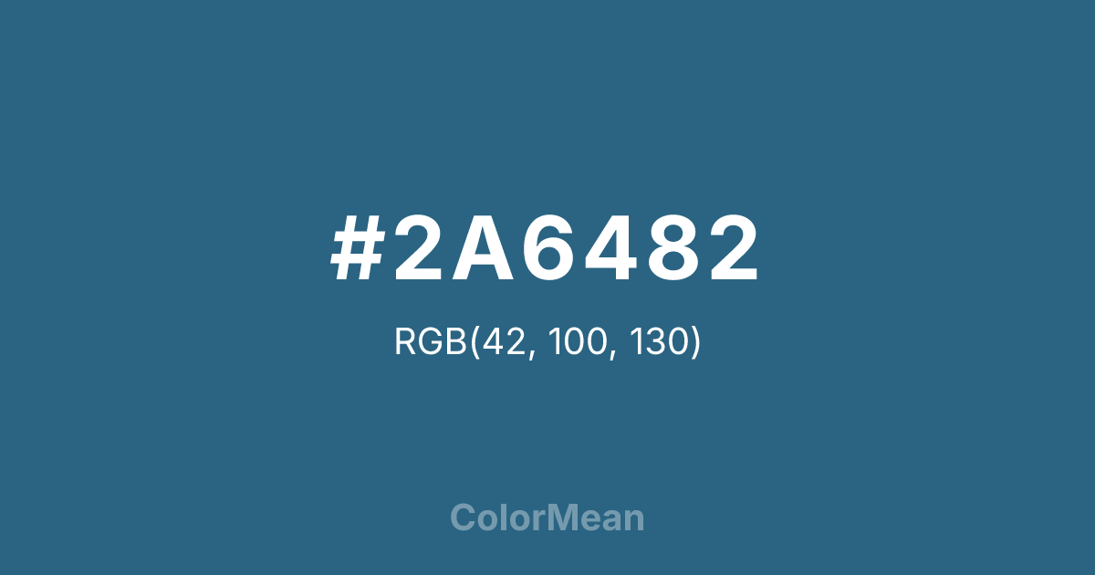 #2A6482 color swatch