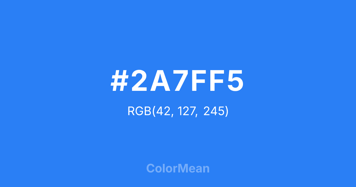 #2A7FF5 color swatch