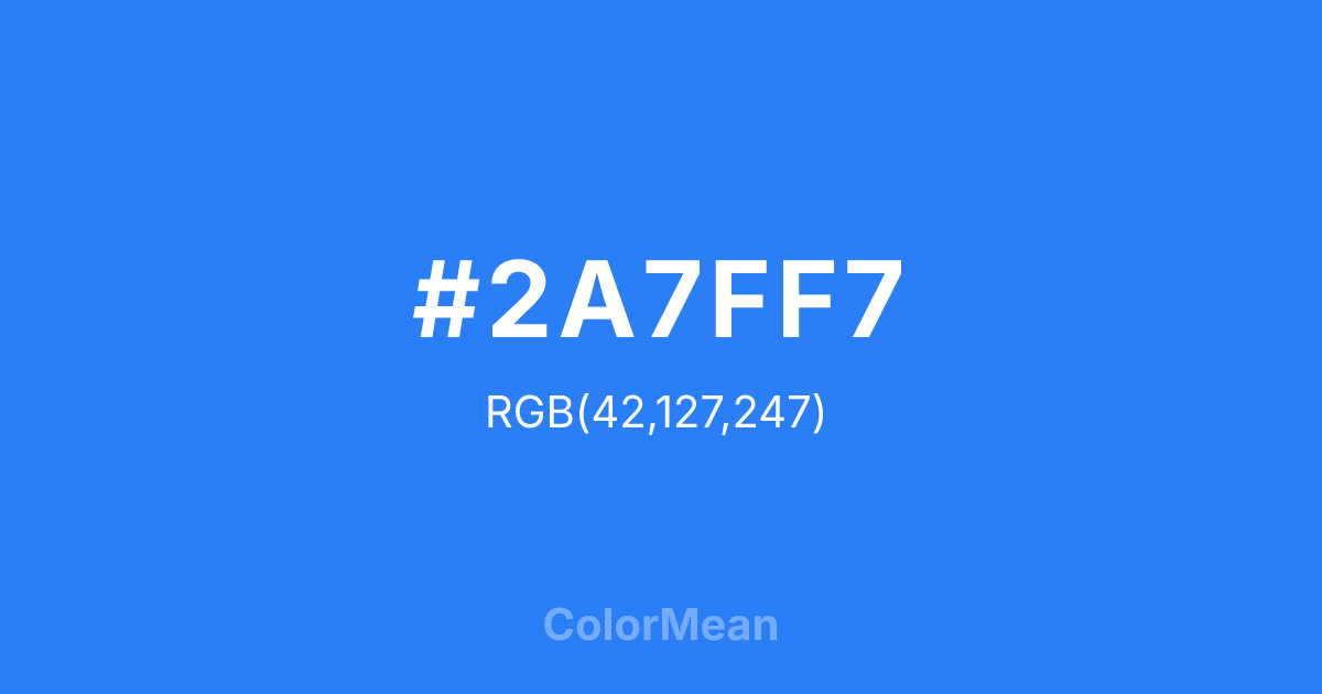 #2A7FF7 color swatch