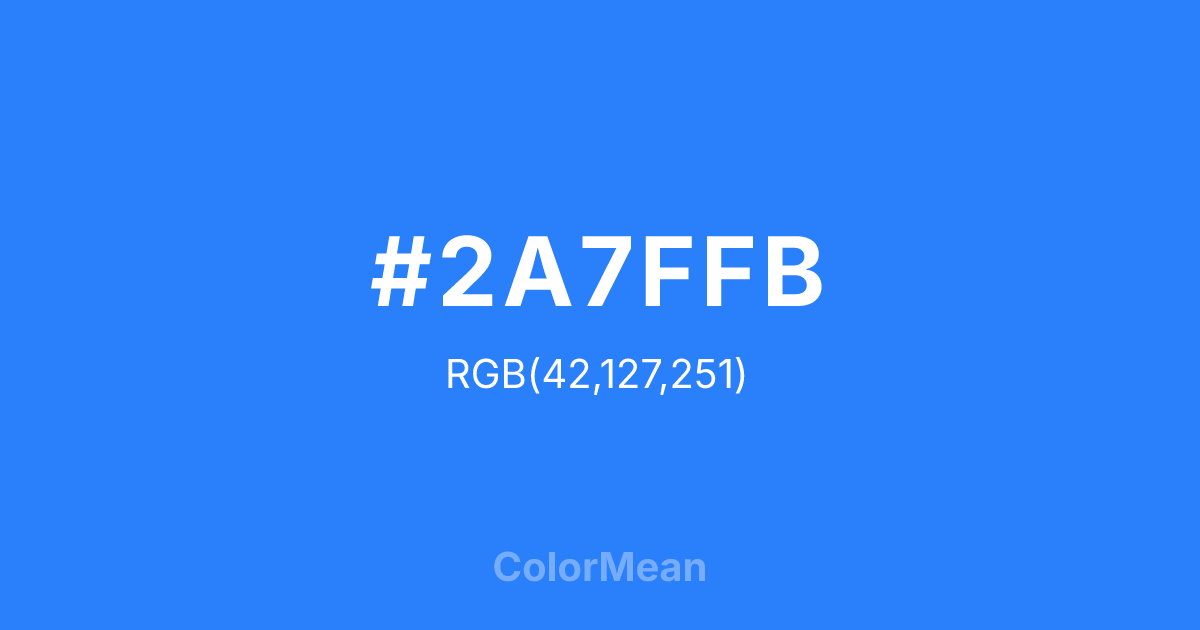 #2A7FFB color swatch