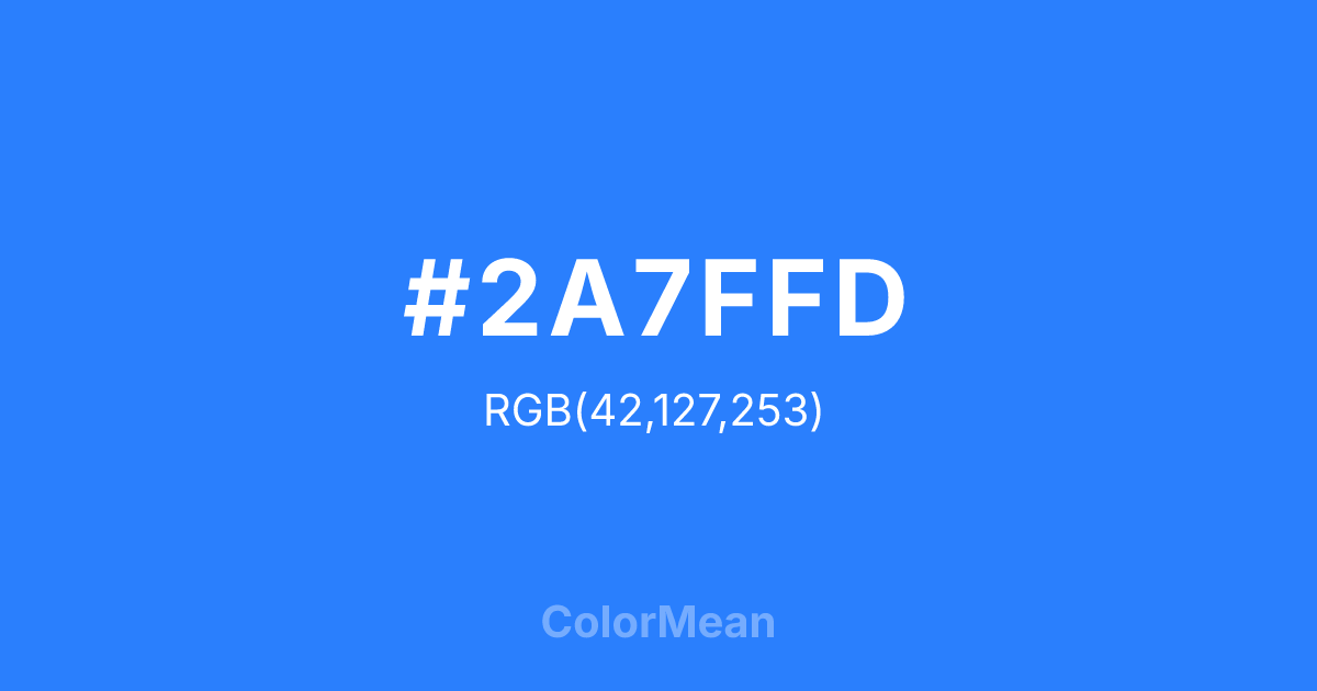 #2A7FFD color swatch