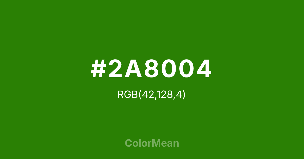 #2A8004 color swatch
