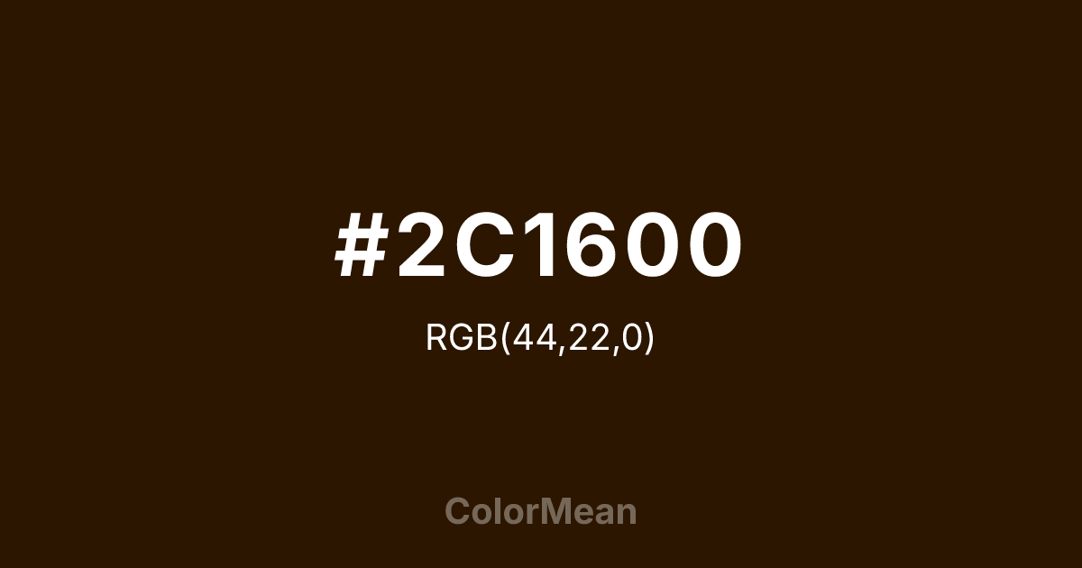 #2C1600 color swatch