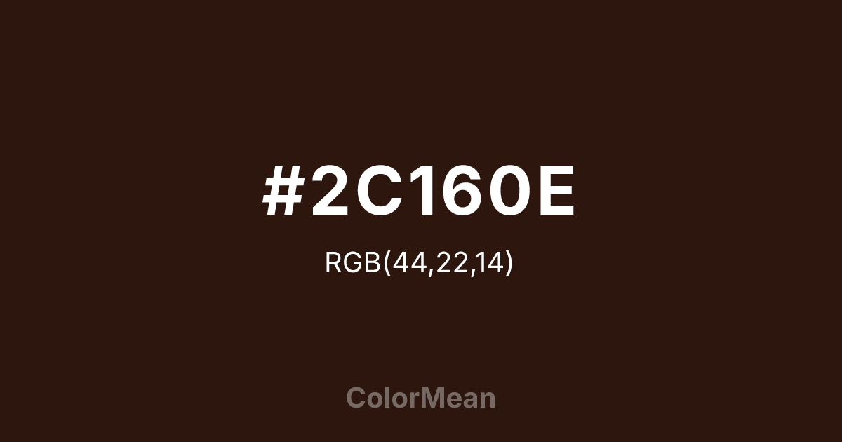 #2C160E color swatch