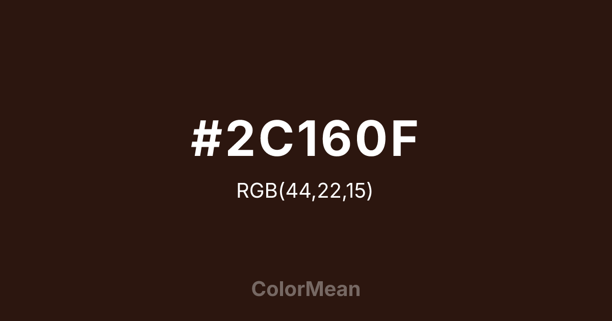 #2C160F color swatch