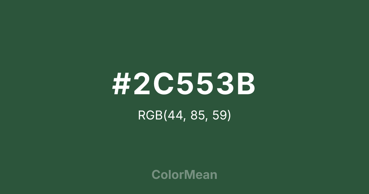 #2C553B color swatch