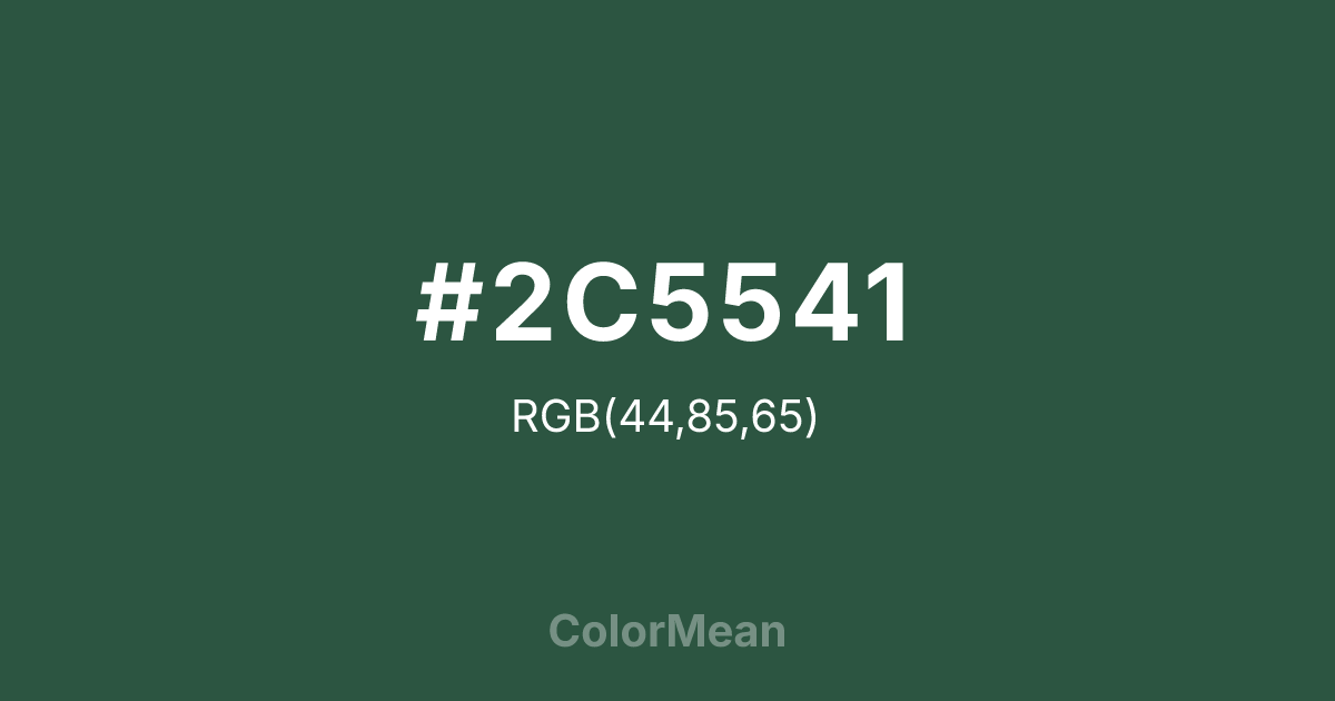 #2C5541 color swatch