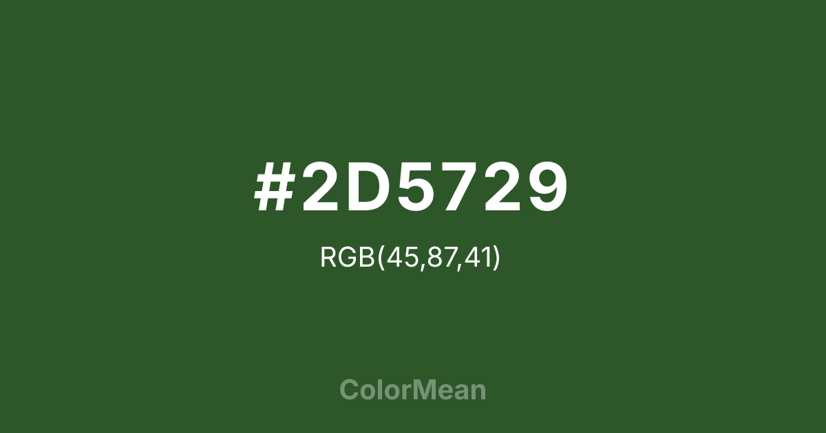 #2D5729 color swatch