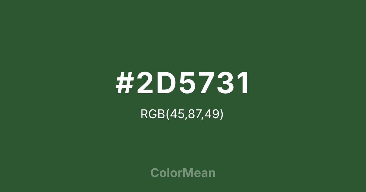 #2D5731 color swatch