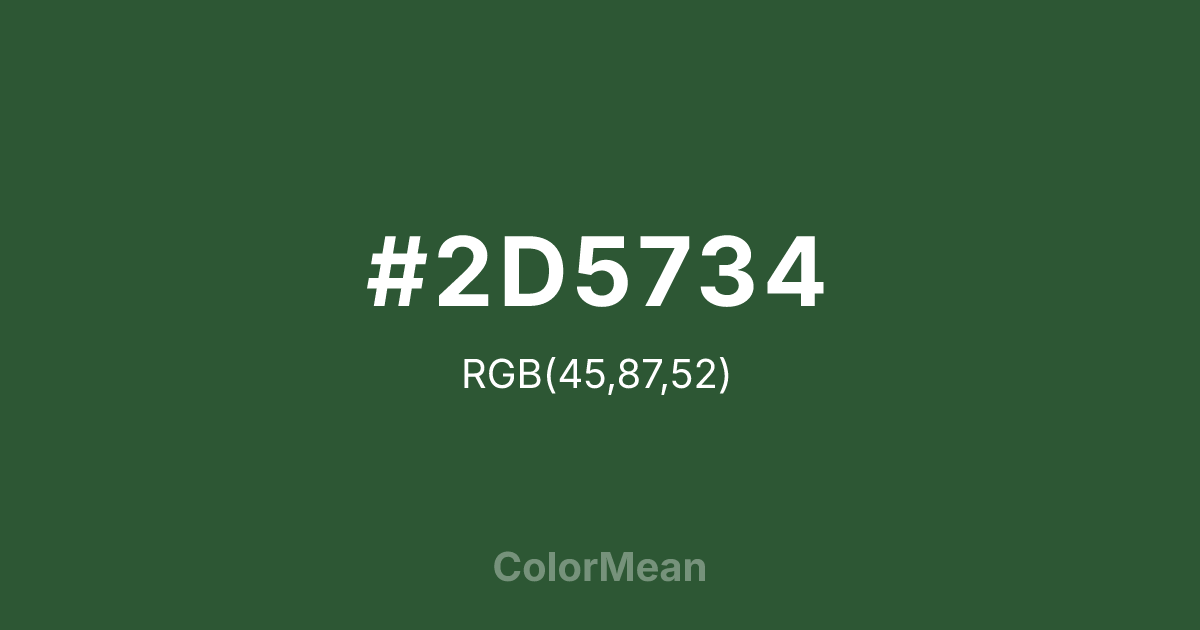 #2D5734 color swatch