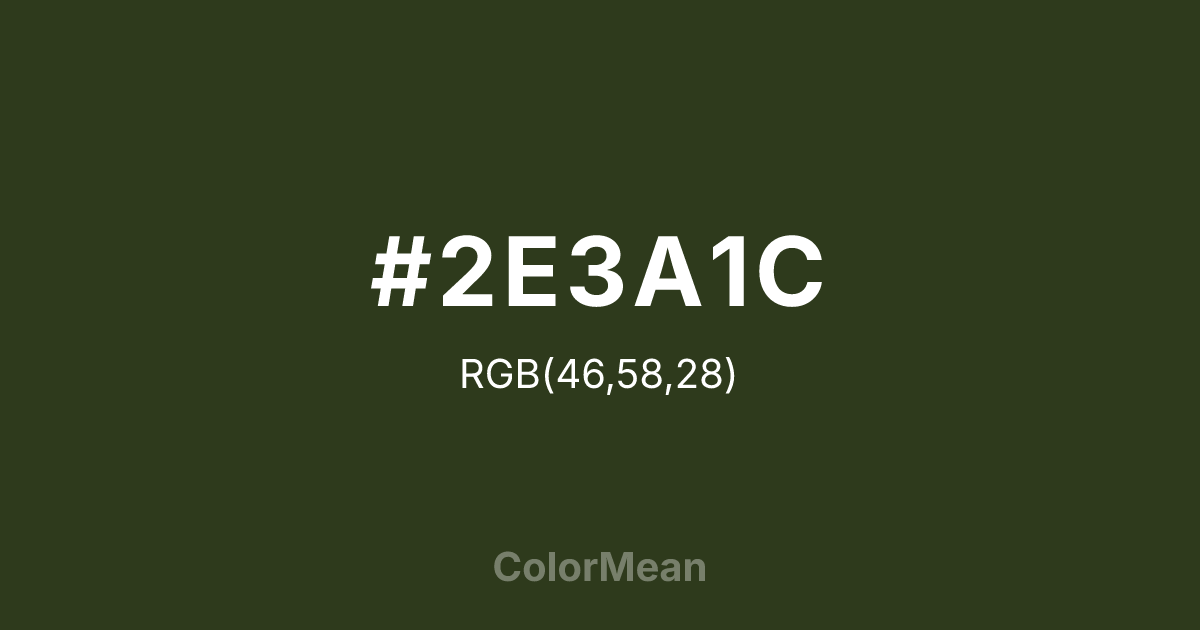 #2E3A1C color swatch