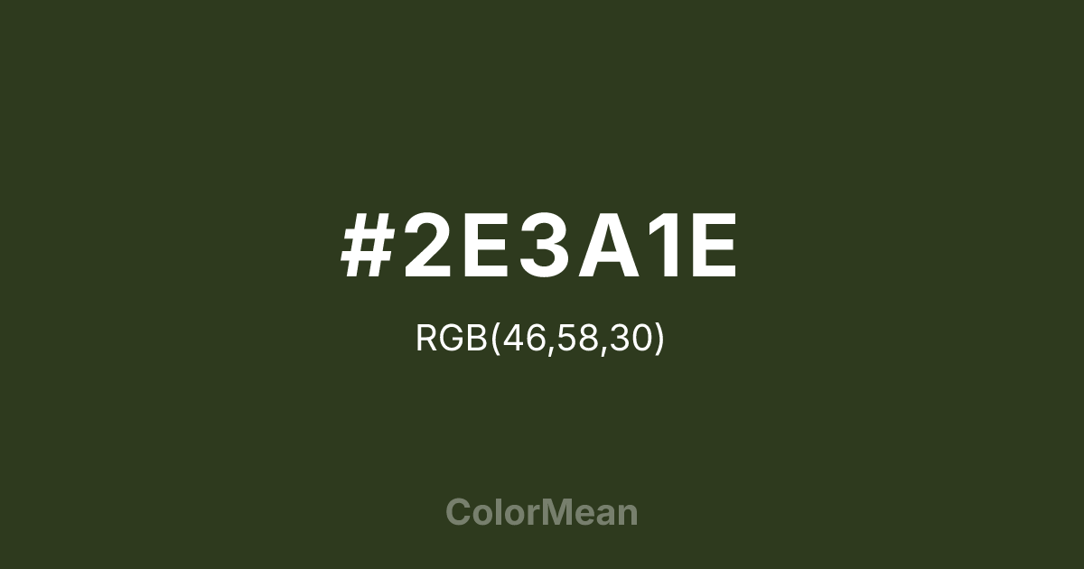 #2E3A1E color swatch
