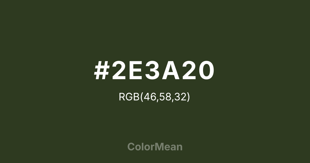 #2E3A20 color swatch