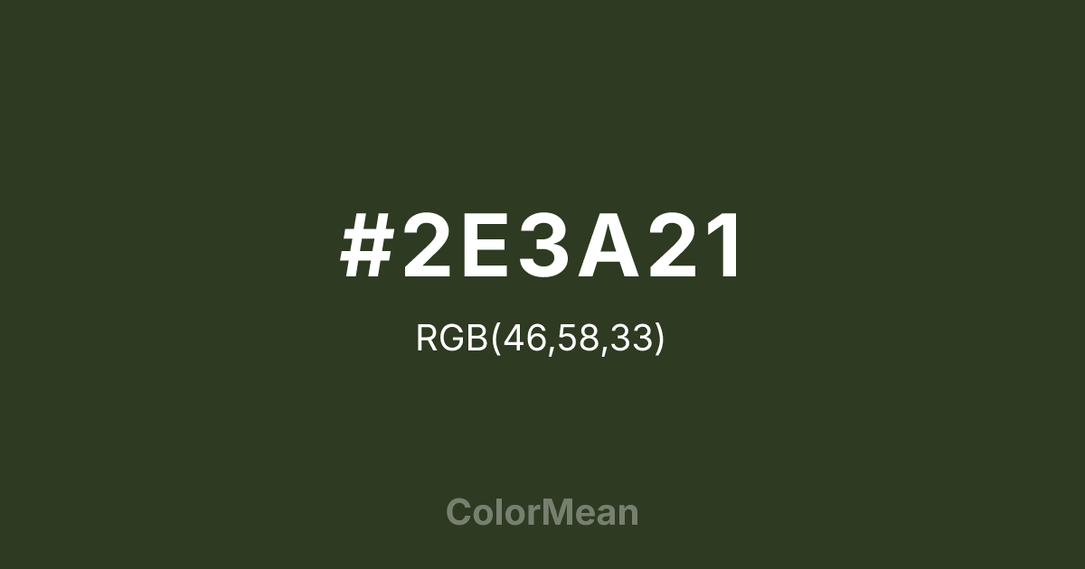 #2E3A21 color swatch