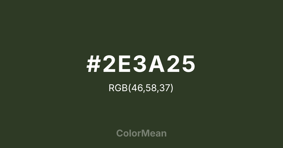 #2E3A25 color swatch