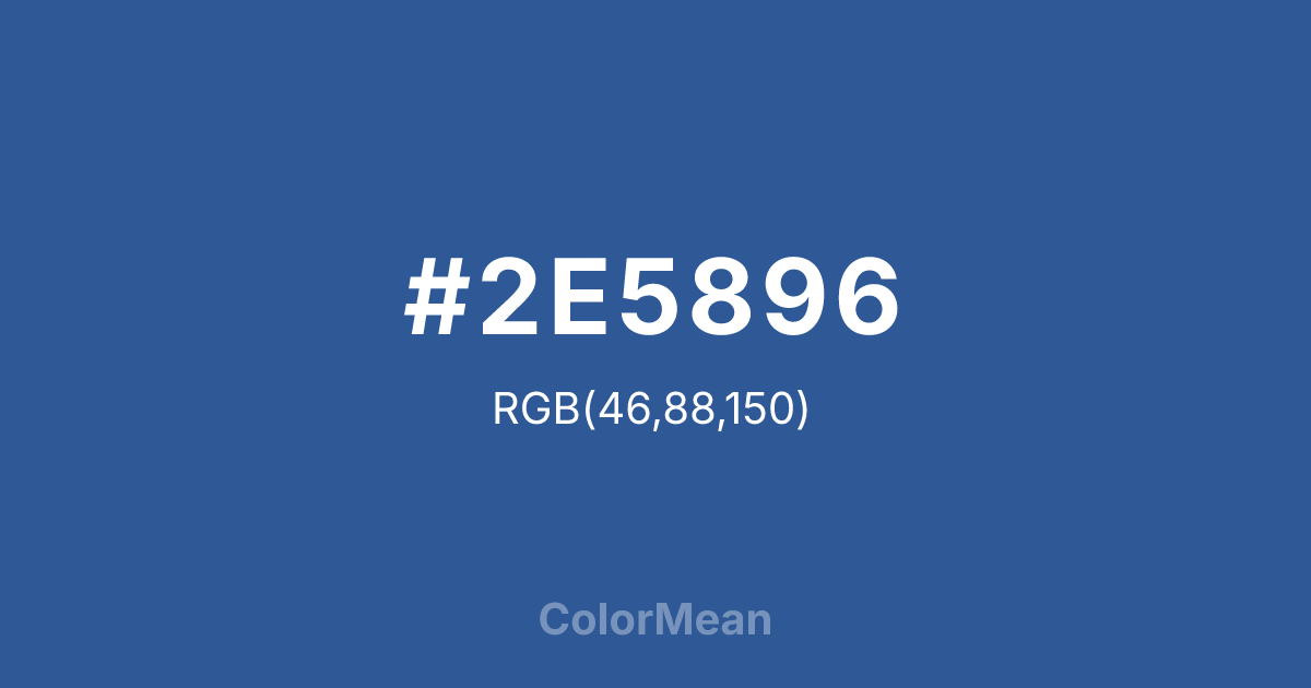 #2E5896 color swatch