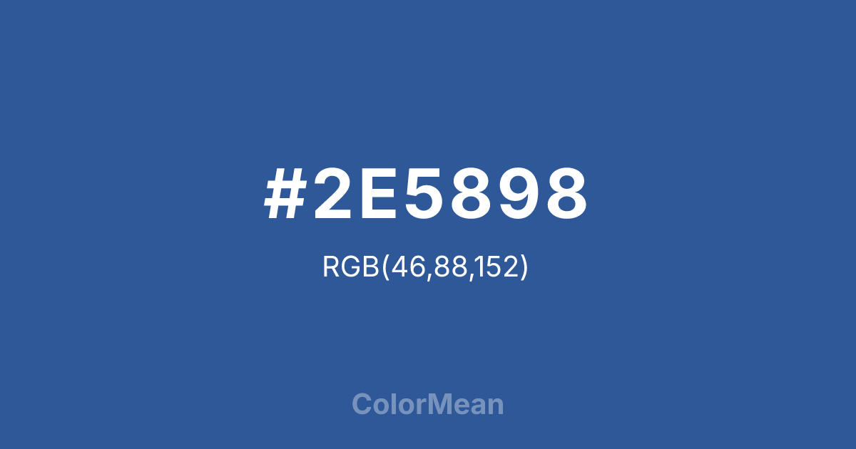 #2E5898 color swatch