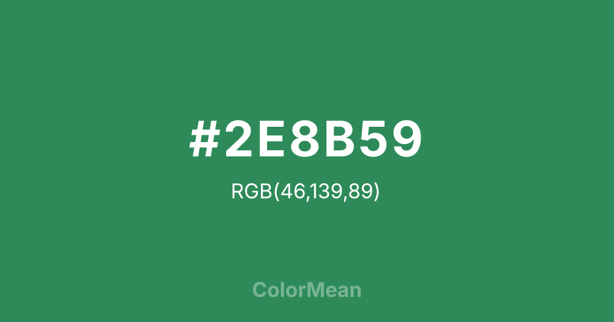 #2E8B59 color swatch