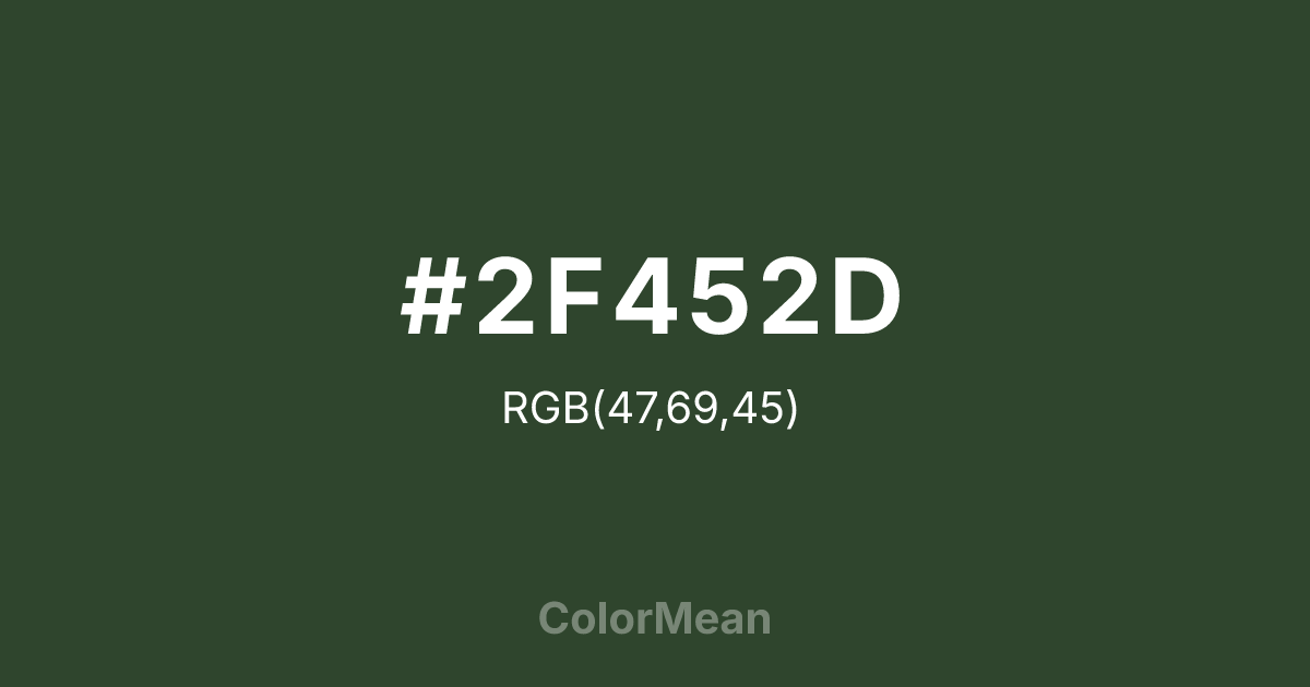 #2F452D color swatch