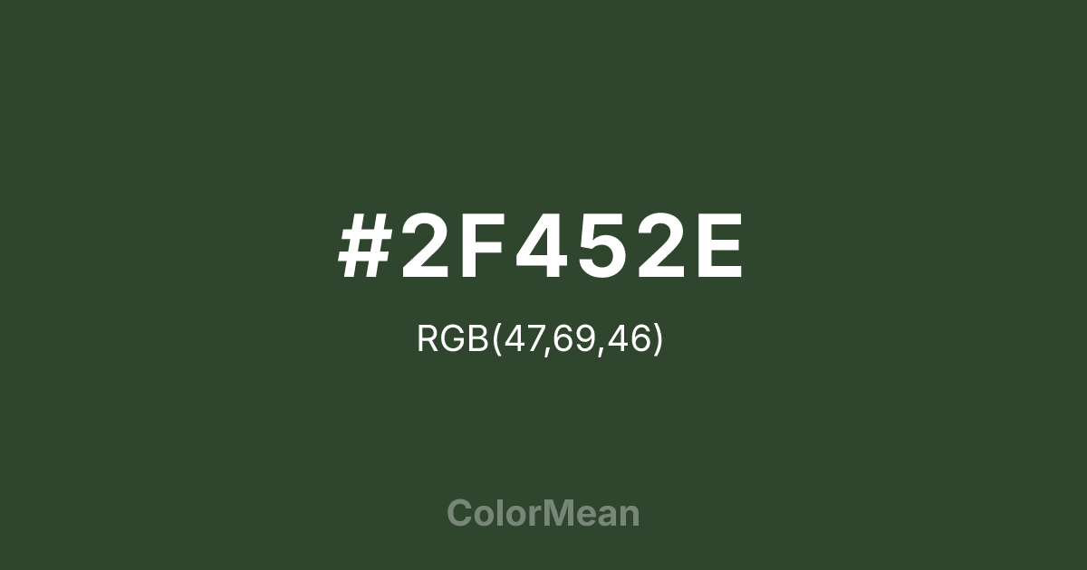 #2F452E color swatch