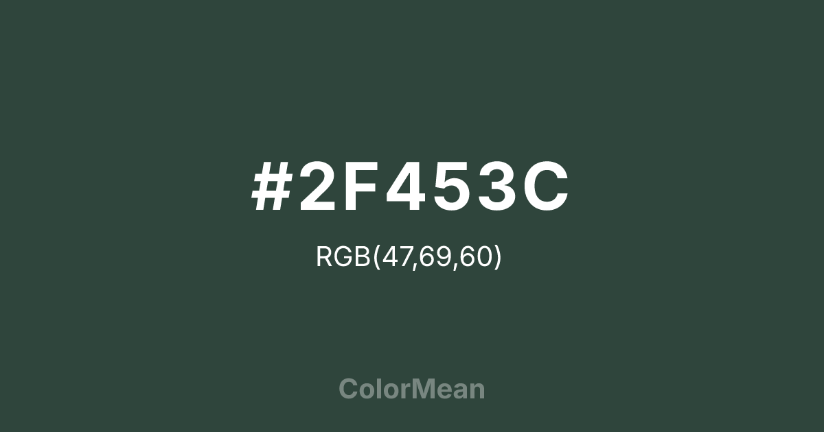 #2F453C color swatch