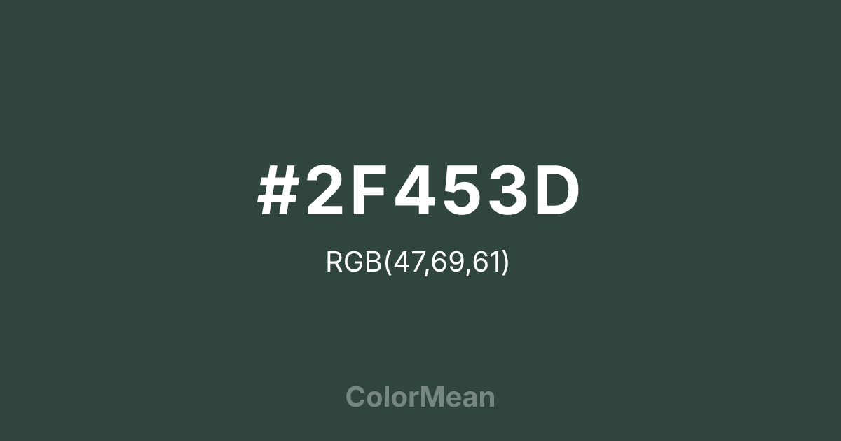 #2F453D color swatch