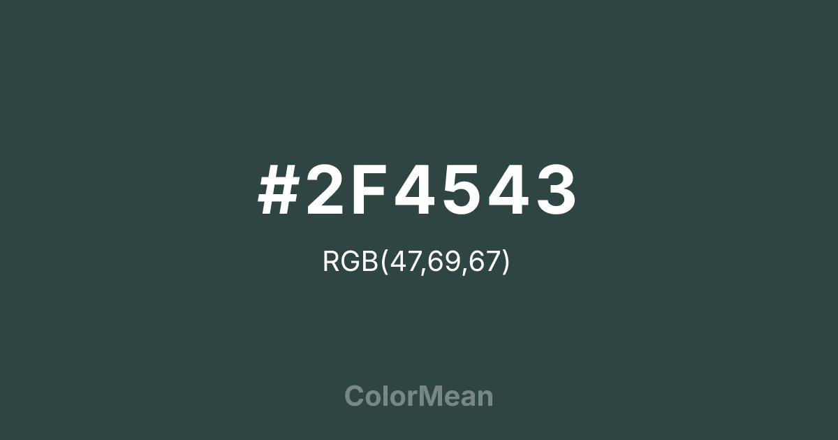 #2F4543 color swatch