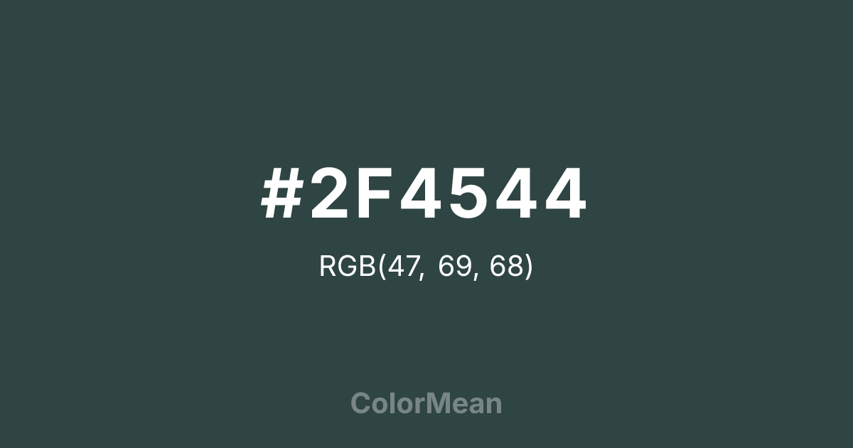 #2F4544 color swatch