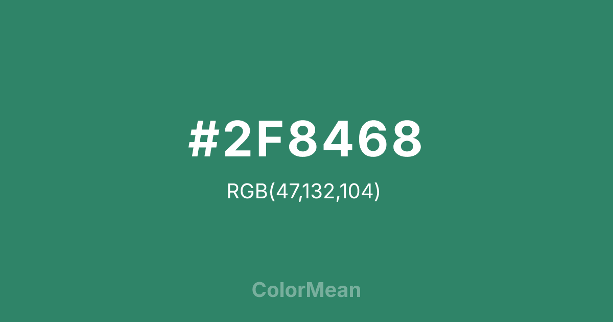 #2F8468 color swatch