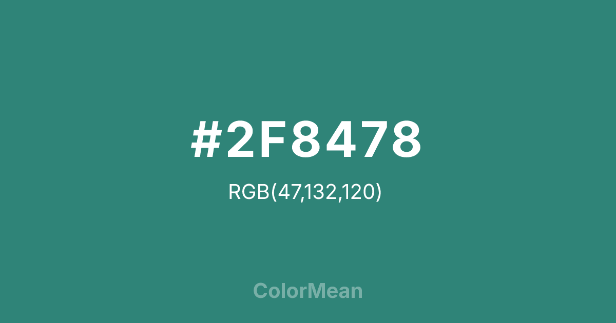 #2F8478 color swatch
