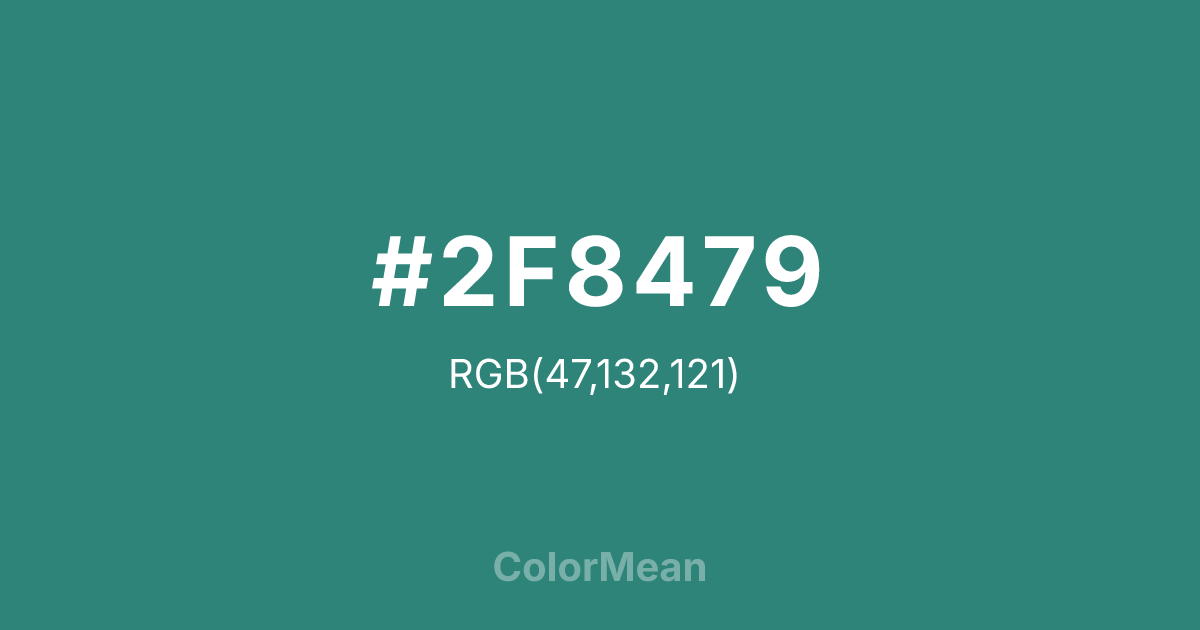 #2F8479 color swatch