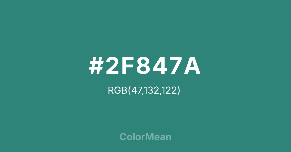 #2F847A color swatch