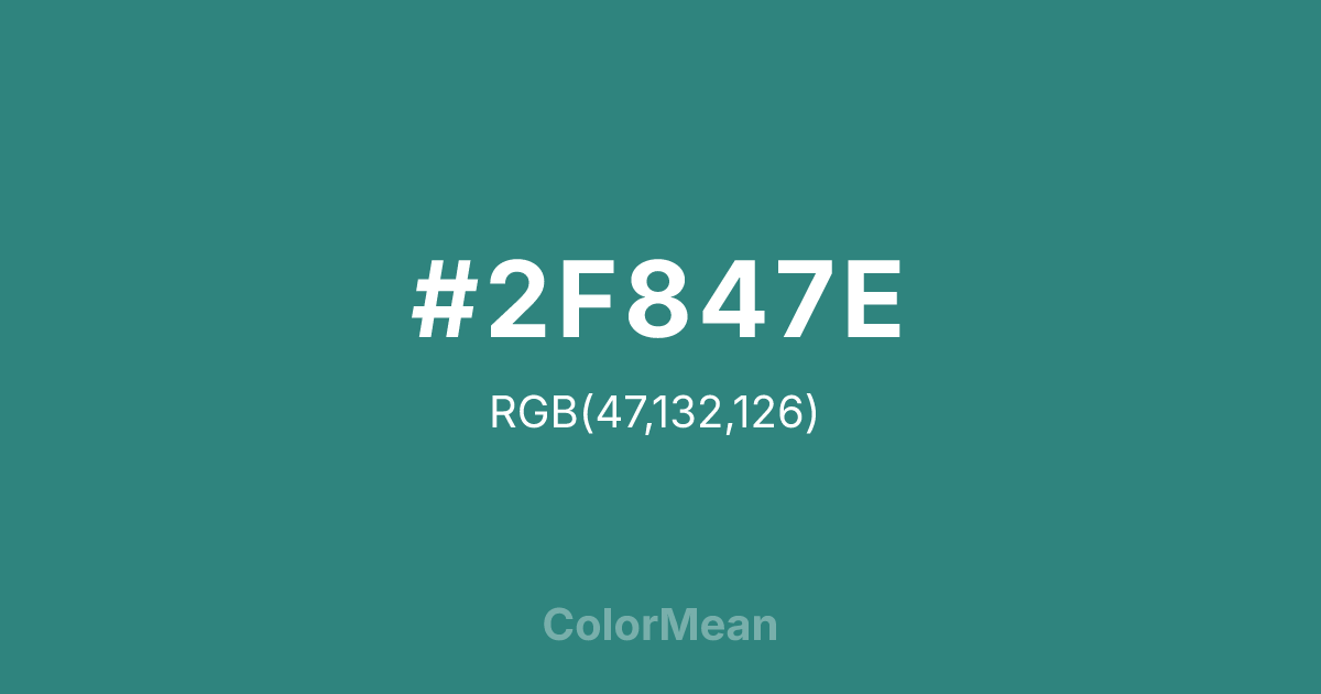 #2F847E color swatch