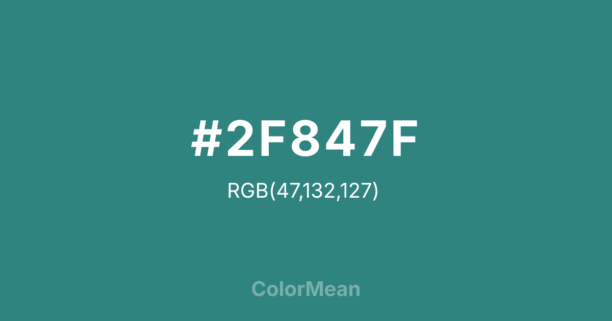 #2F847F color swatch
