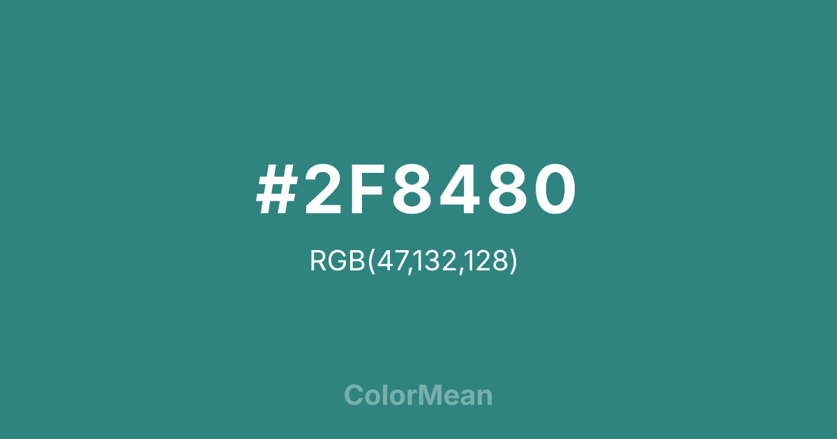 #2F8480 color swatch