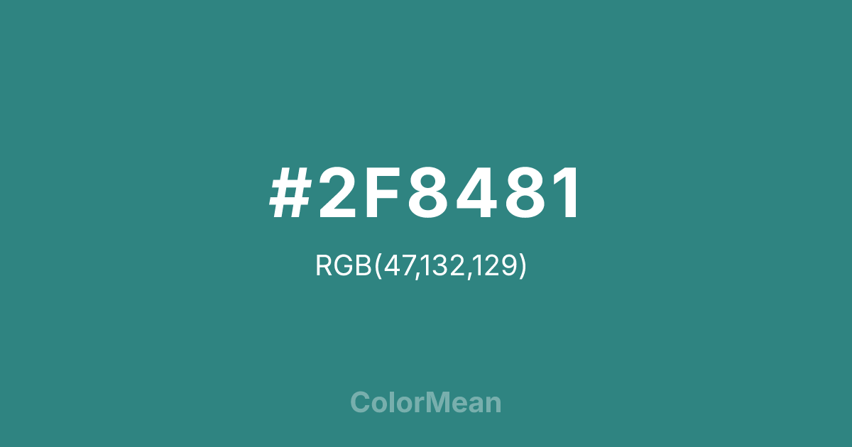 #2F8481 color swatch