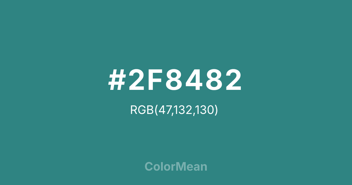 #2F8482 color swatch
