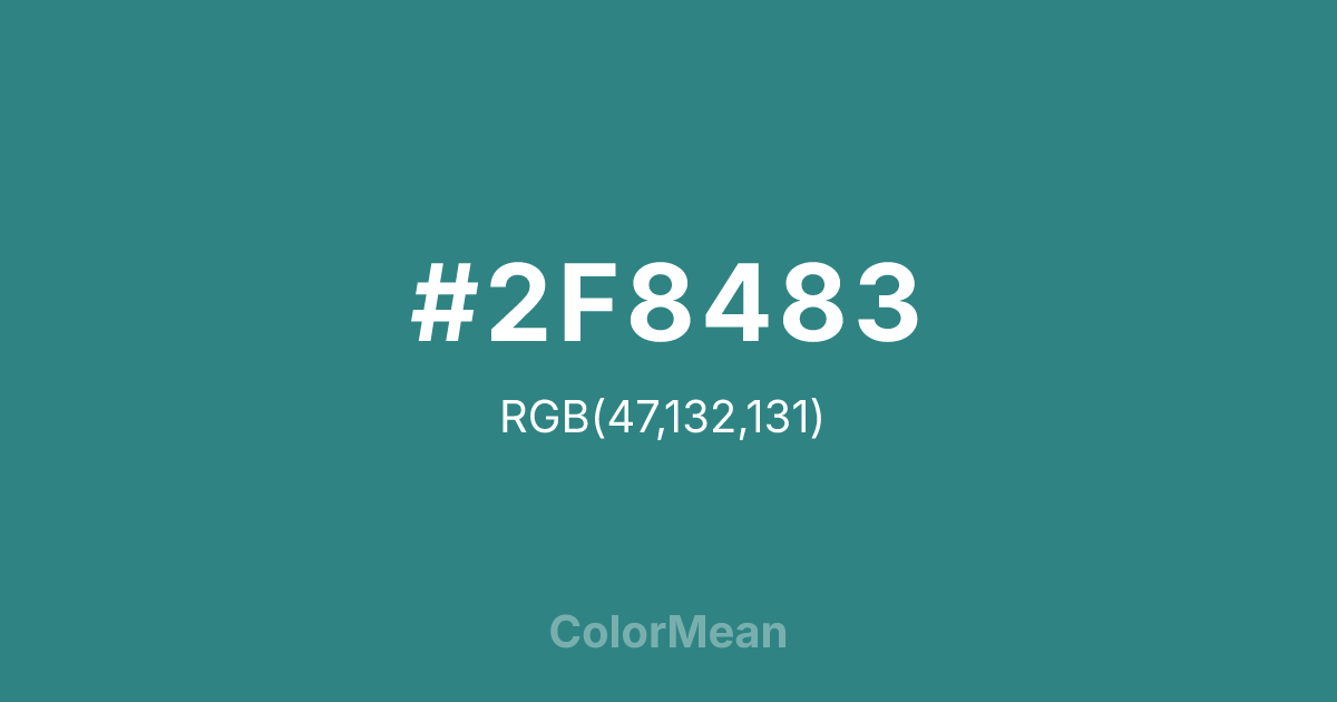 #2F8483 color swatch