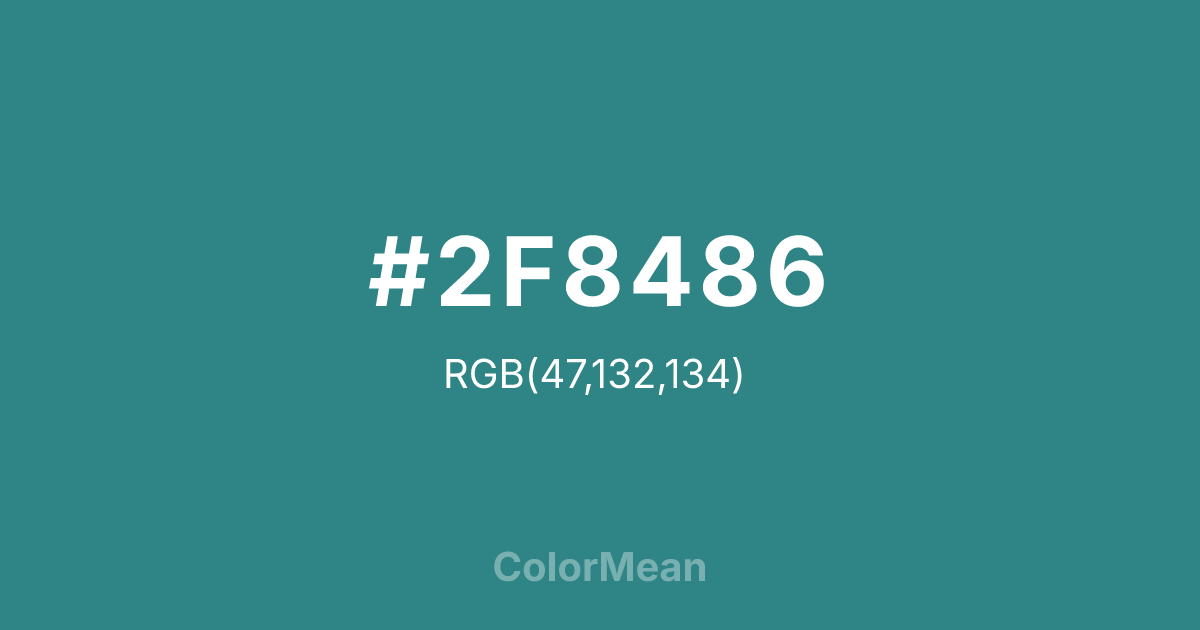 #2F8486 color swatch