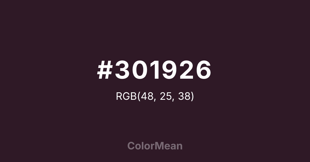 #301926 color swatch