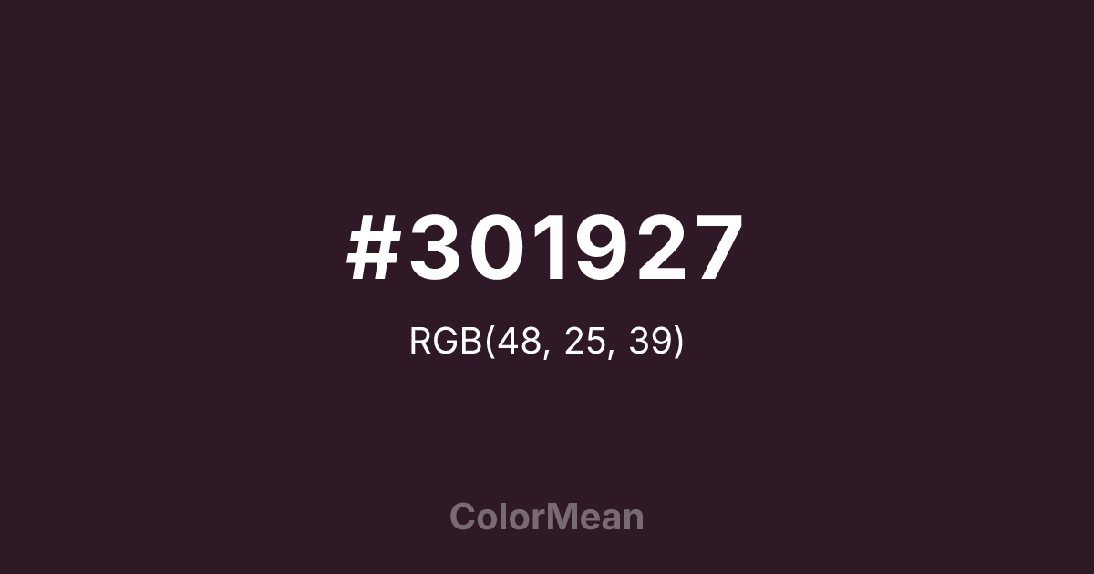 #301927 color swatch