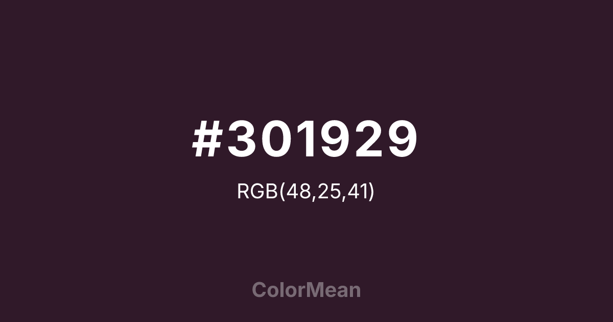 #301929 color swatch