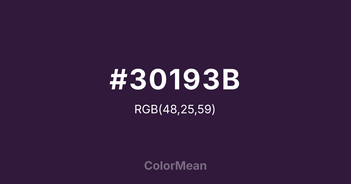 #30193B color swatch