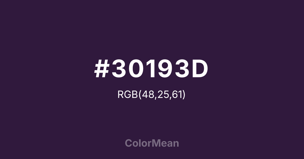 #30193D color swatch