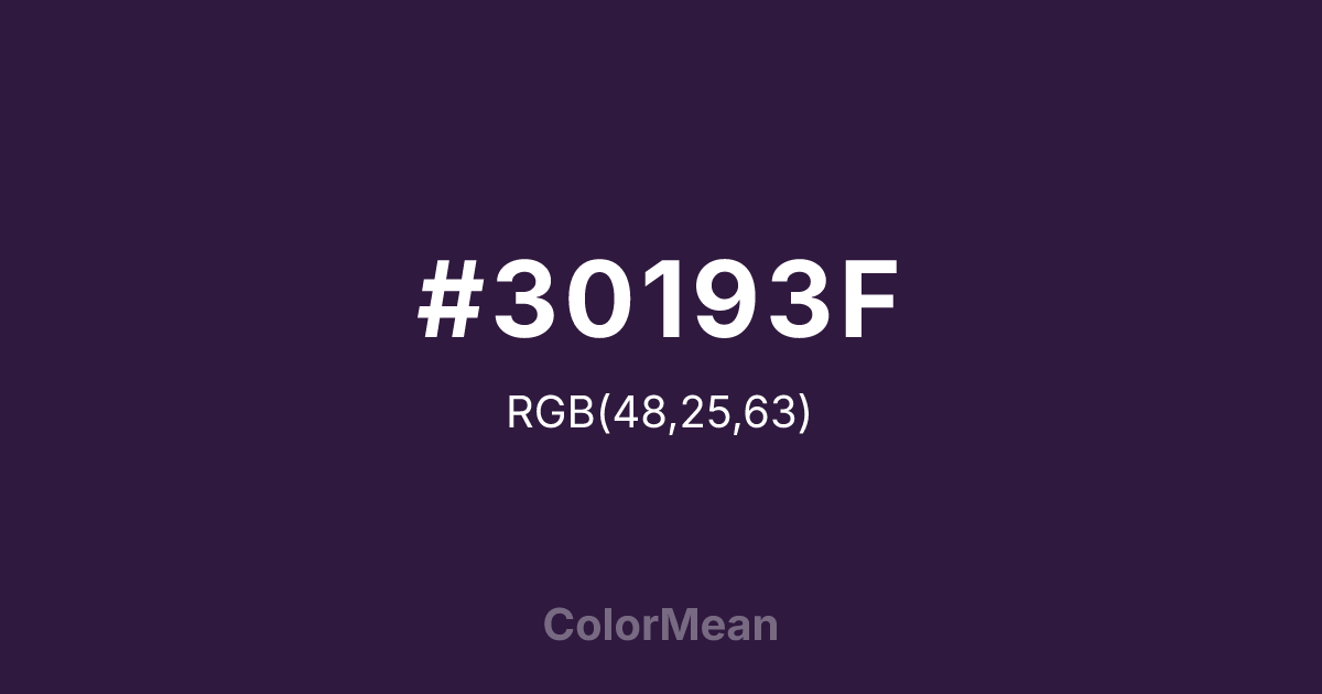 #30193F color swatch